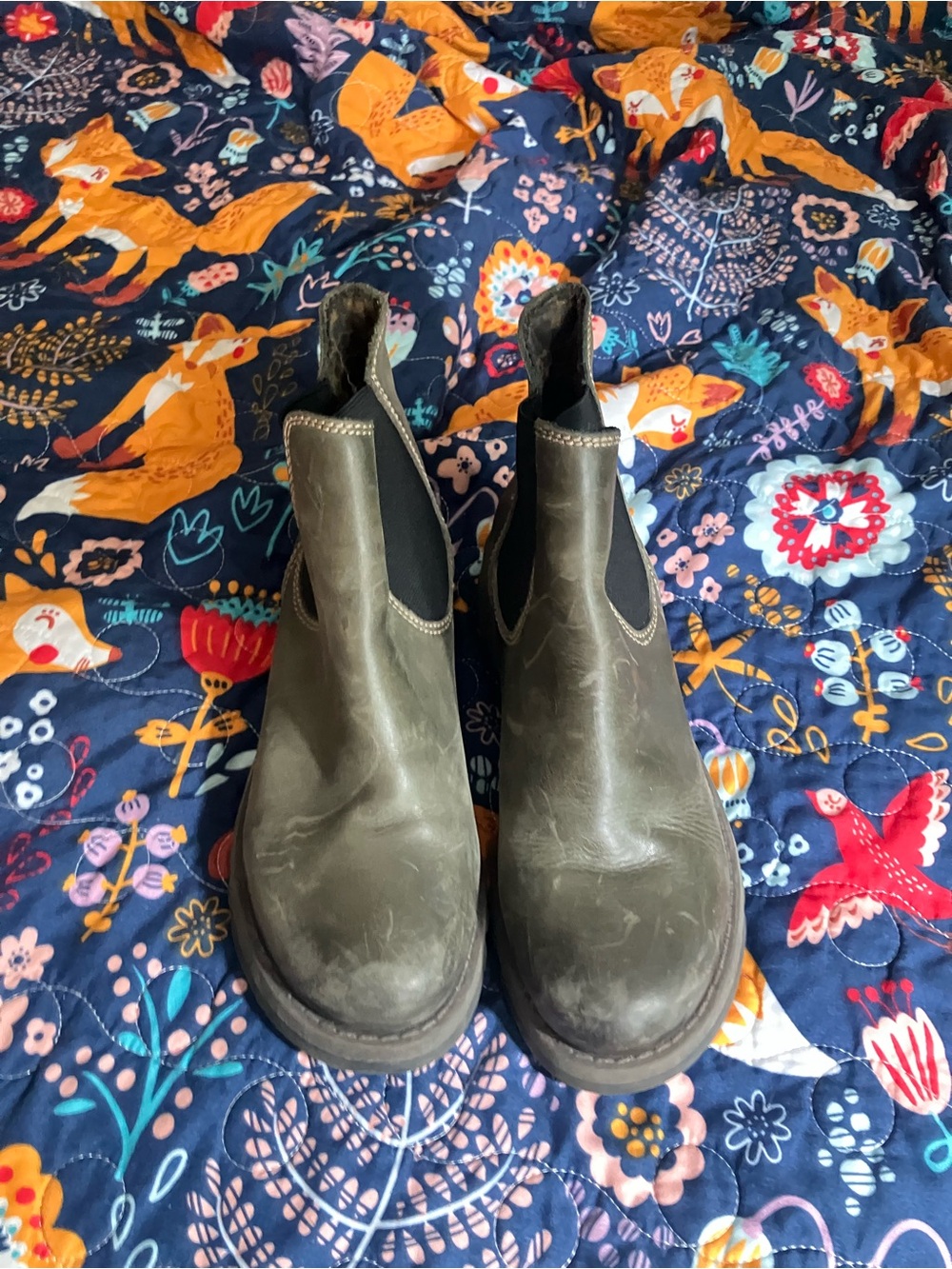 Fly London Olive Green Chelsea Ankle Boots - Picture 3 of 6